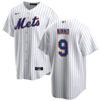 New York Mets 9 Brandon Nimmo White Nike Cool Base Jersey->new york mets->MLB Jersey